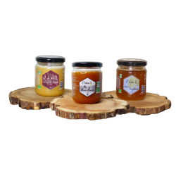 Lot de 3 miels : ronce,...